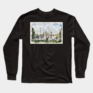 The Blue Mosque or Sultan Ahmet in Istanbul, Turkey Long Sleeve T-Shirt